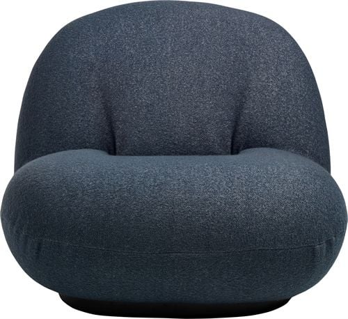 GUBI Pacha Lounge Chair – Soft Black Semi Matt/Harp 102