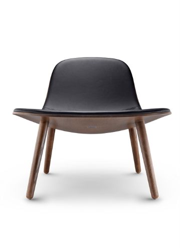 Eva Solo Abalone Lounge Chair – Geräucherte Eiche/Schwarzes Leder