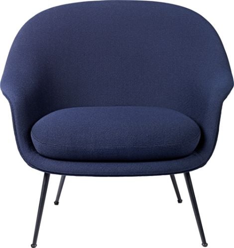 GUBI Bat Lounge Chair mit niedriger Rückenlehne – Sort/Vidar 554