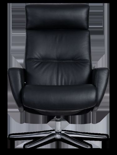 IMG Comfort Space 3400 Sessel und Hocker – Kaschmirstoff / schwarzes Gestell.