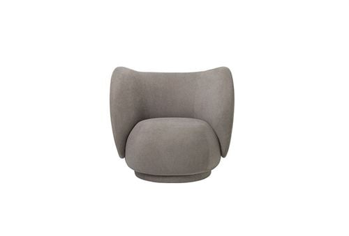 Ferm Living Rico Lounge Chair Brushed SH: 41 cm - Wam Grey