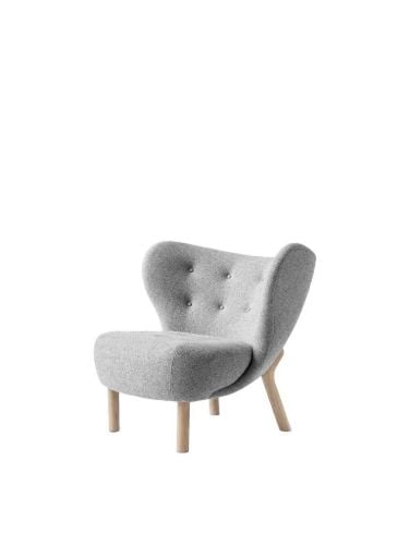 &Tradition Little Petra VB1 Lounge Chair SH: 40 cm - White Oiled Oak/Hallingdal 130