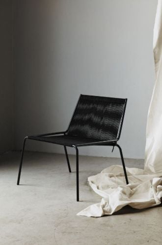 Thorup Copenhagen Noel Lounge Chair SH: 43 cm - Stahl/Schwarz