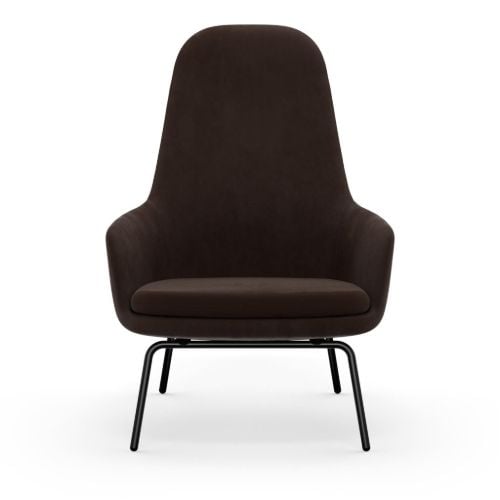 Normann Copenhagen Era Lounge Chair High Steel SH: 40 cm – City Velvet Vol 2 / 023