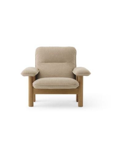 Audo Copenhagen Brasilia Lounge Chair SH: 39 cm - Natural Oak/Bouclé 02