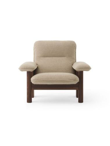 Audo Copenhagen Brasilia Lounge Chair SH: 39 cm - Dark Stained Oak/Bouclé 02