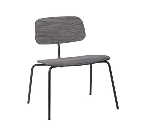 Montana Kevi 2063 Vollgepolsterter Loungesessel SH: 43 cm – Steelcut Trio 236/Schwarz lackierter Rahmen