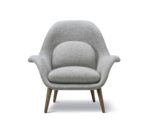 Fredericia Furniture 1770 Swoon Loungestol SH: 40 cm - Hallingdal 130/Røget Eg