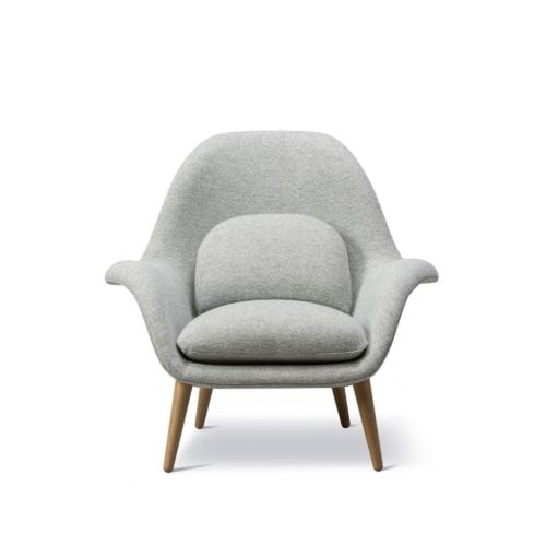 Fredericia Furniture 1770 Swoon Loungestol SH: 40 cm - Hallingdal 116/Lakeret Eg