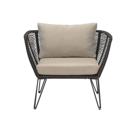 Bloomingville Mundo Lounge Stol SH: 41 cm - Metal/Sort
