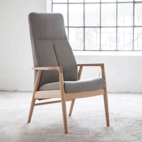 Farstrup Nobel 8900 Lænestol SH: 47 cm - Eg/Light Grey