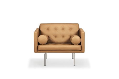DUX Ritzy Lænestol SH: 42 cm - Chrome/Naturale Camel