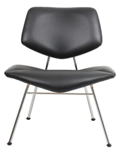 Vermund Larsen VL135 Cozy Lounge Chair SH: 40 cm – Sierra Schwarz/Chrom