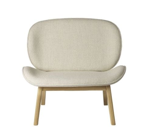 FDB Møbler L32 Suru Loungestol H: 82 cm - Eg/Lys Beige