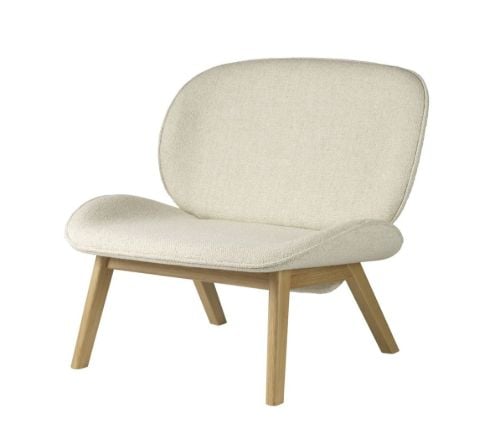 FDB Møbler L32 Suru Loungesessel H: 82 cm – Eiche/Hellbeige
