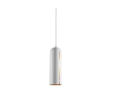 Woud Gap Pendant Tall H: 30 cm - Hvid / Messing OUTLET