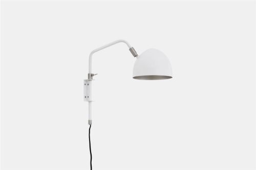 Klassik Studio Studio 1 Wandleuchte H: 40 cm - Mattweiß/Nickel OUTLET
