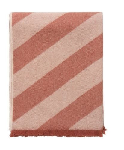 Elvang Fishbone Plaider 130 x 190 cm - Rusty Red  OUTLET