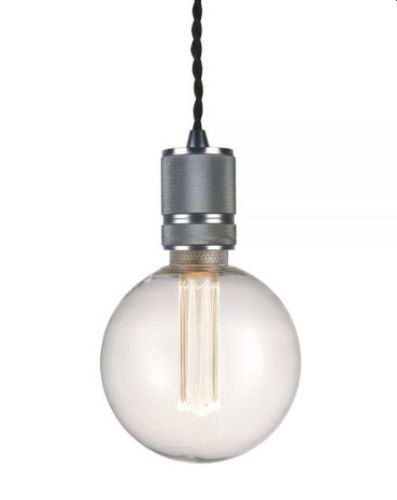 Halo Design Fatningsæt 1 stk H: 8 cm - Gun Black  OUTLET