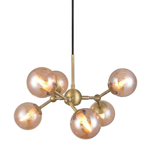  Halo Design Atom Pendant Ø: 45 cm - Amber/Antique Brass OUTLET