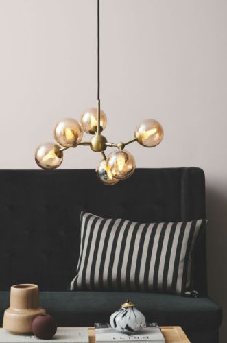 Halo Design Atom-Anhänger Ø: 45 cm - Bernstein/Antikmessing OUTLET