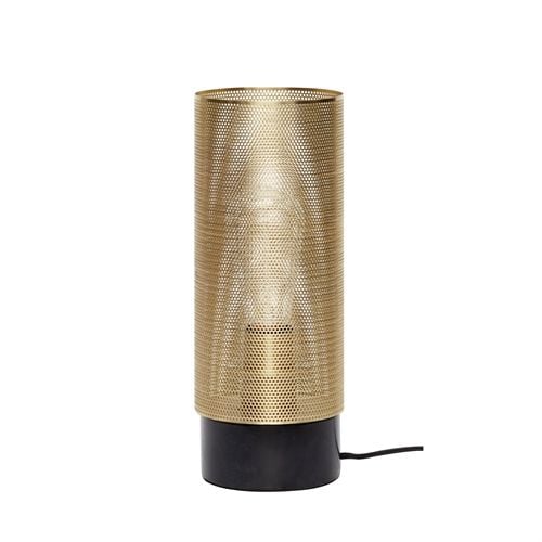 Hübsch Edge Bordlampe Ø:12cm - Sort/Messing  OUTLET