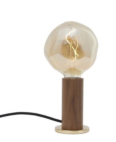 Tala Knuckle Table Lamp with Voronoi-I Bulb EU H: 26 cm - Walnut/Brass  OUTLET