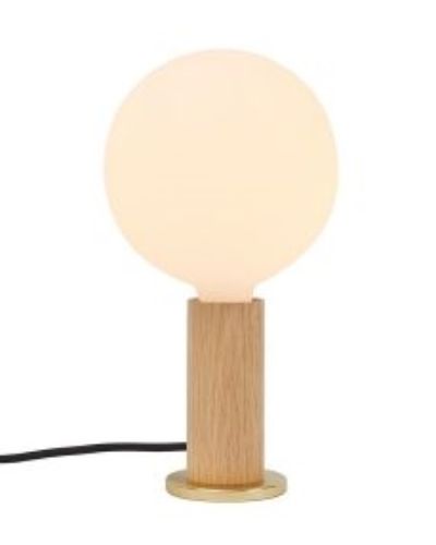 Tala Knuckle Table Lamp with Sphere IV Bulb EU H: 28 cm - Oak/Brass  OUTLET