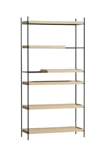 Woud Tray Shelf Høj Style 8 H: 201 cm - Hvidpigmenteret Eg